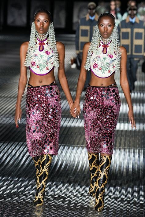 gucci runway twins|Gucci twins.